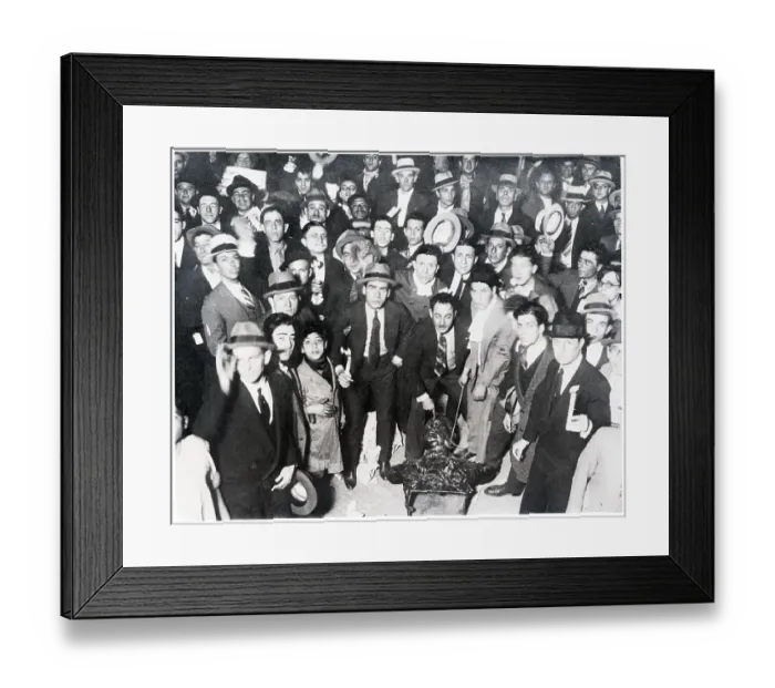 Framed Print : Revolutionists Drag Bust of Hipolito Irigoyen Framed Print : Revolutionists Drag Bust of Hipolito Irigoyen
