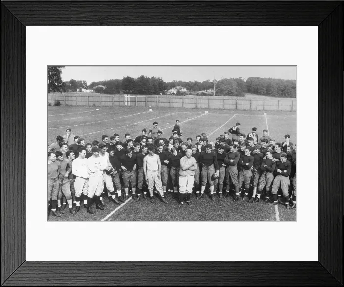 Framed Print : Knute Rockne Addressing Football Candidates