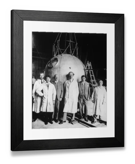 Framed Print : German Scientists In Front Of Balloon Framed Print : German Scientists In Front Of Balloon