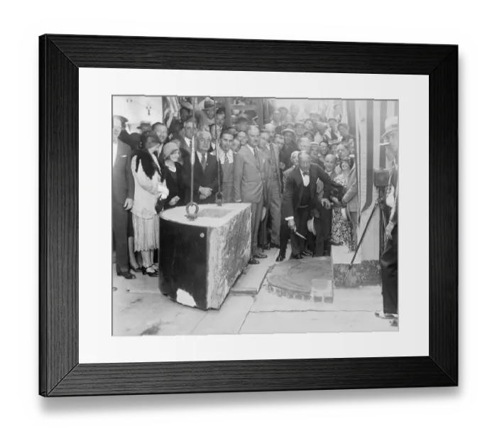 Framed Print : Alfred E. Smith Laying Cornerstone Framed Print : Alfred E. Smith Laying Cornerstone