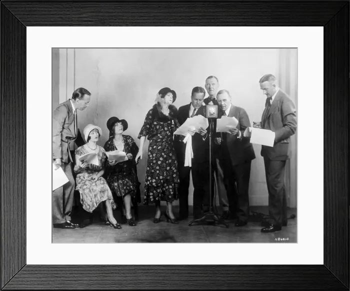 Framed Print : Cast Of Beau Brummel In Front Of Microphone Framed Print : Cast Of Beau Brummel In Front Of Microphone