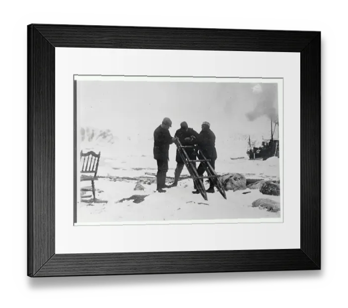 Framed Print : Andree's aides at camp on Danes Island Framed Print : Andree's aides at camp on Danes Island