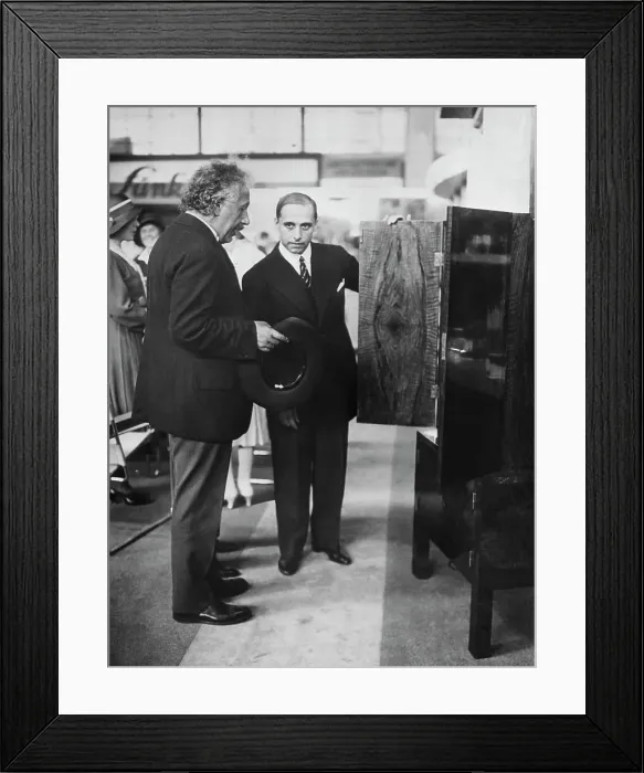 Framed Print : Albert Einstein Attending Radio Exhibition Framed Print : Albert Einstein Attending Radio Exhibition