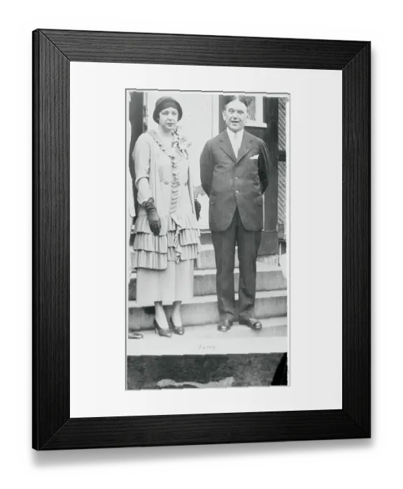 Framed Print : Portrait of Henry Mencken and His Bride Framed Print : Portrait of Henry Mencken and His Bride