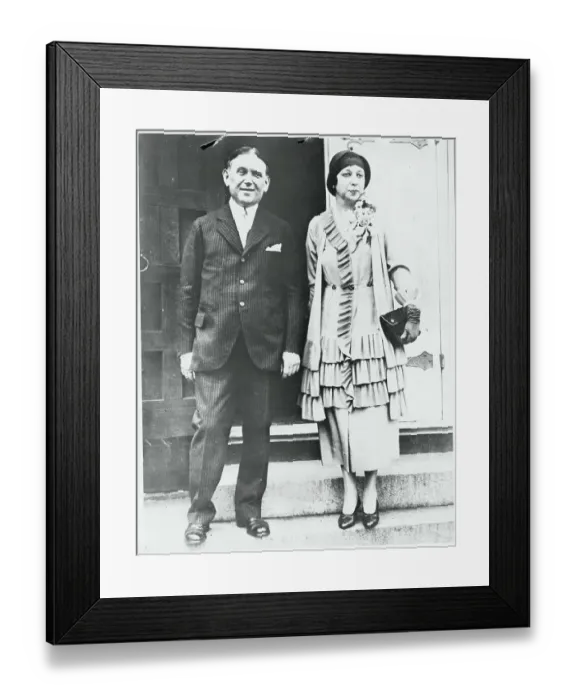 Framed Print : Henry L Mencken with His Bride Framed Print : Henry L Mencken with His Bride