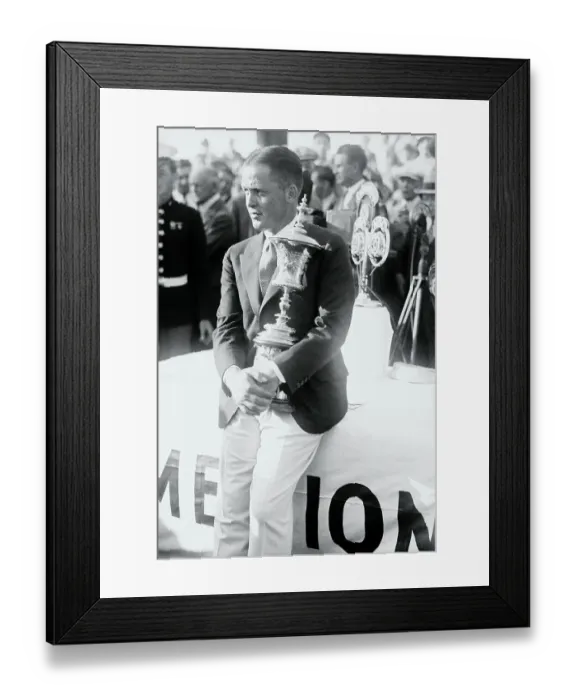 Framed Print : Bobby Jones and Trophy Framed Print : Bobby Jones and Trophy