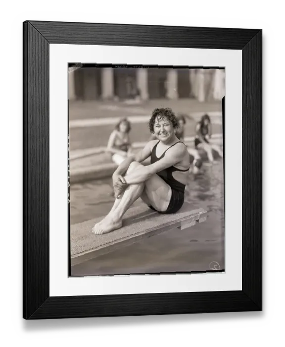 Framed Print : Florence Lowe Barnes Wears Bathing Suit Framed Print : Florence Lowe Barnes Wears Bathing Suit