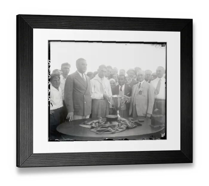 Framed Print : Tommy Armour Holding Championship Cup