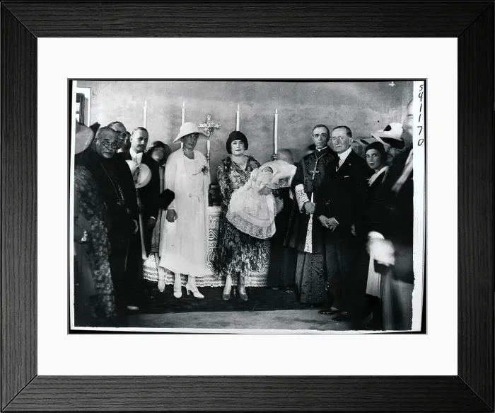 Framed Print : Marconi With Wife and Guests at Baby Baptism Framed Print : Marconi With Wife and Guests at Baby Baptism