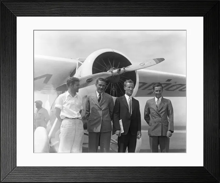 Framed Print : Plane Crew Beside Aircraft Framed Print : Plane Crew Beside Aircraft