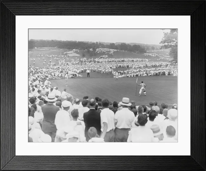 Framed Print : Spectators Watching a Golf Tournament
