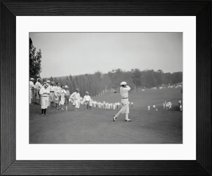 Framed Print : Crowd Watching Al Espinosa Driving Ball Framed Print : Crowd Watching Al Espinosa Driving Ball