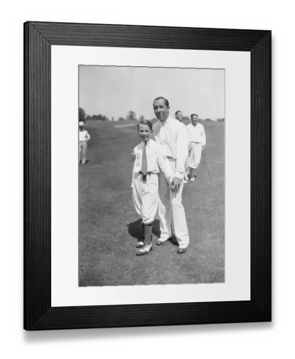 Framed Print : Walter Hagen Posing with His Son Framed Print : Walter Hagen Posing with His Son
