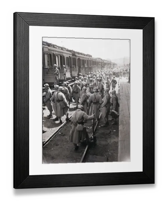 Framed Print : Troops Evacuating Rhineland By Train Framed Print : Troops Evacuating Rhineland By Train