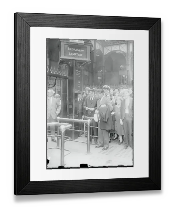 Framed Print : Booby Jones Leaving Pennsylvania Station Framed Print : Booby Jones Leaving Pennsylvania Station