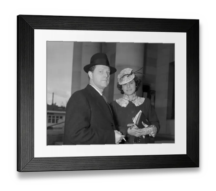Framed Print : Mr. and Mrs. Erskine Caldwell Posing Together Framed Print : Mr. and Mrs. Erskine Caldwell Posing Together