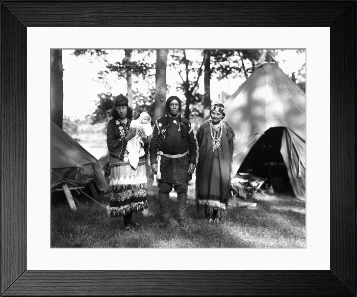 Framed Print : Native American Family Framed Print : Native American Family