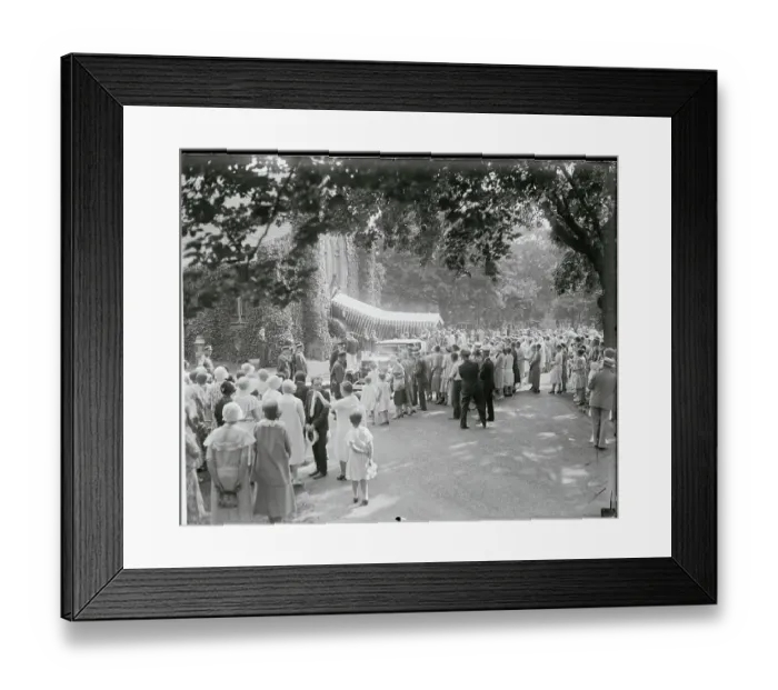 Framed Print : Crowd Outside Church for Wedding of Nelson Rockefeller