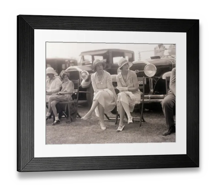 Framed Print : Socialites Watching a Polo Game Framed Print : Socialites Watching a Polo Game