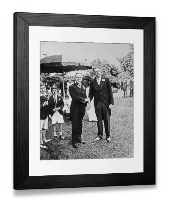 Framed Print : John D. Rockefeller Posing with Percy Hamilton Clark Framed Print : John D. Rockefeller Posing with Percy Hamilton Clark