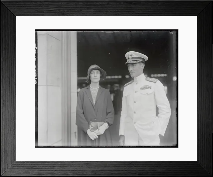Framed Print : Portrait of Admiral and Mrs. R.E. Byrd