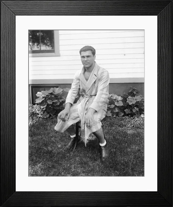 Framed Print : Max Schmeling Relaxing at Training Camp Framed Print : Max Schmeling Relaxing at Training Camp