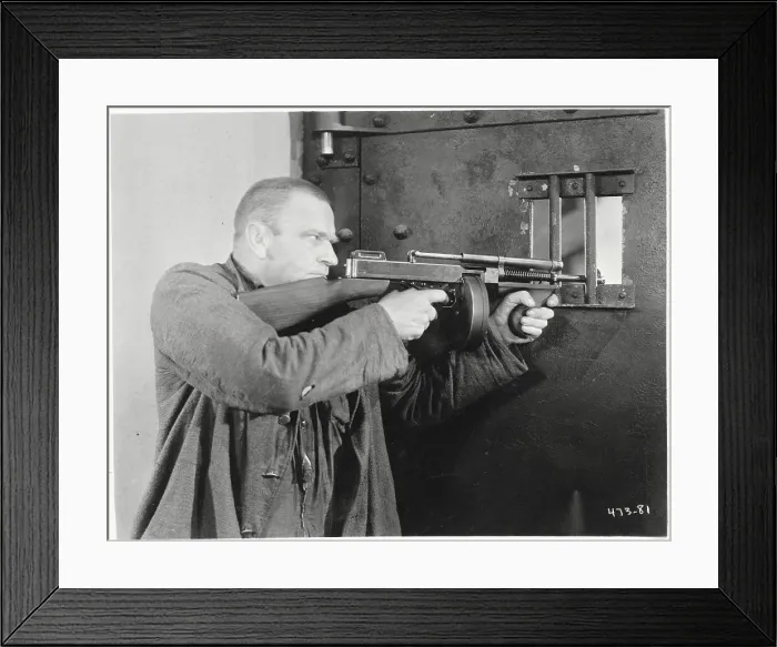 Framed Print : Actor Wallace Beery Aiming Gun Framed Print : Actor Wallace Beery Aiming Gun