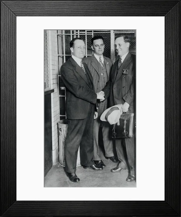 Framed Print : R.P. Shuler Being Released Framed Print : R.P. Shuler Being Released