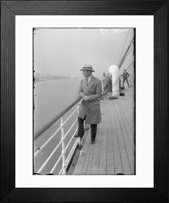 Framed Print : James J. Walker Standing on Deck of Ship Framed Print : James J. Walker Standing on Deck of Ship