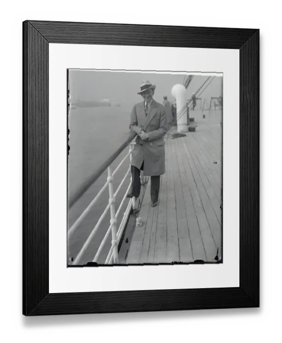 Framed Print : James J. Walker Aboard SS Bermuda Framed Print : James J. Walker Aboard SS Bermuda
