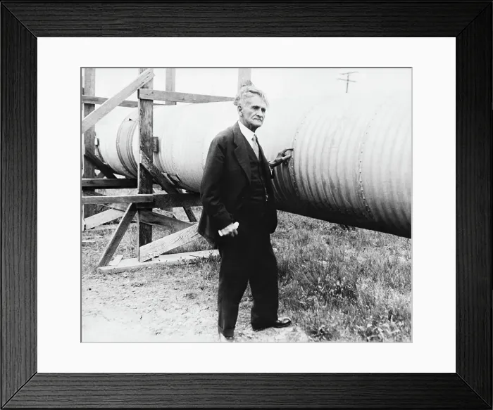 Framed Print : Albert Michelson Standing W / Vacuum Tube Framed Print : Albert Michelson Standing W / Vacuum Tube