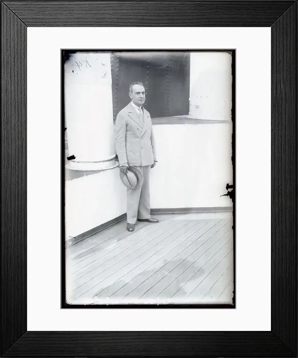 Framed Print : Serge Koussevitzky Standing and Holding His Hat Framed Print : Serge Koussevitzky Standing and Holding His Hat
