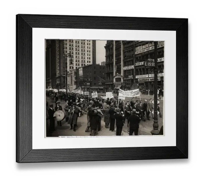 Framed Print : General View Communist Parade with Band Framed Print : General View Communist Parade with Band