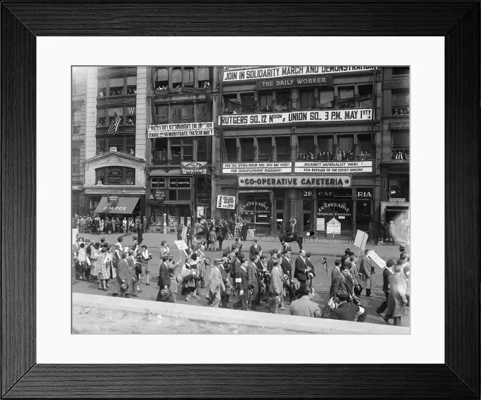 Framed Print : Communists Demonstrating On May Day Framed Print : Communists Demonstrating On May Day