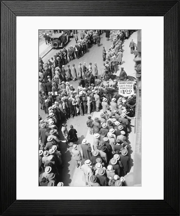Framed Print : People at Ebbets Field for Game Framed Print : People at Ebbets Field for Game