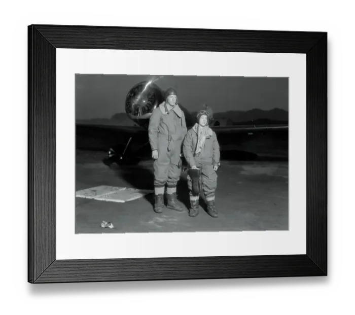 Framed Print : Portrait of Charles Lindbergh and His Wife Anne Framed Print : Portrait of Charles Lindbergh and His Wife Anne