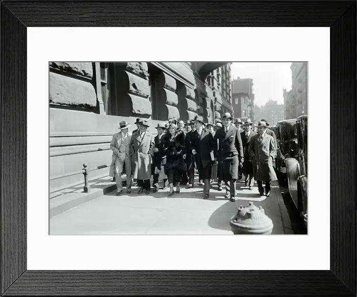 Framed Print : Mae West and Entourage