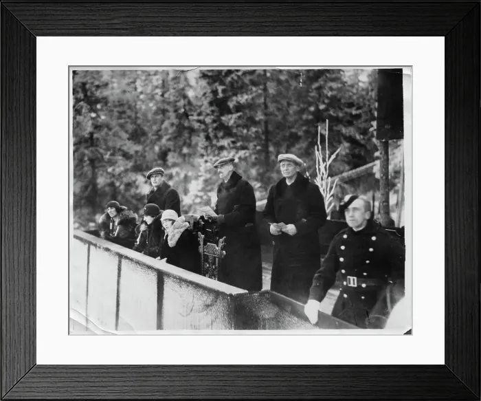 Framed Print : Norwegian Royals Watching Ski Event Framed Print : Norwegian Royals Watching Ski Event