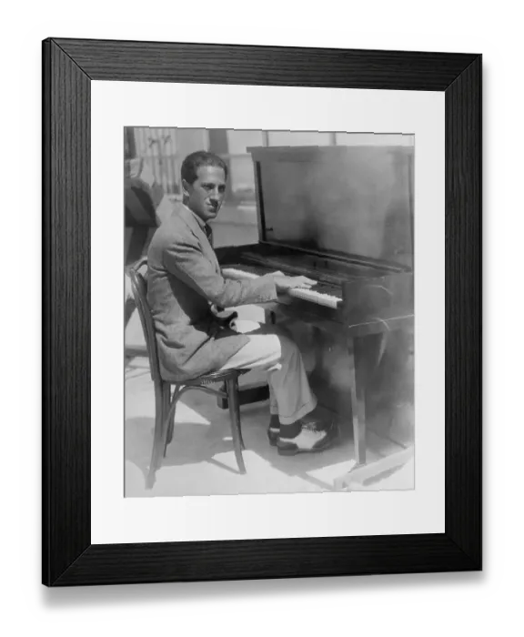 Framed Print : George Gershwin Playing the Piano Framed Print : George Gershwin Playing the Piano