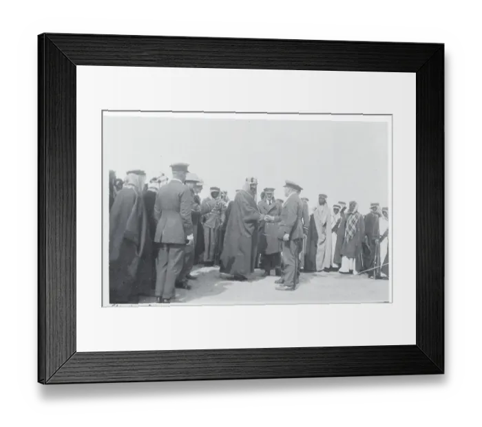Framed Print : King Unsuad, and English Officers Framed Print : King Unsuad, and English Officers