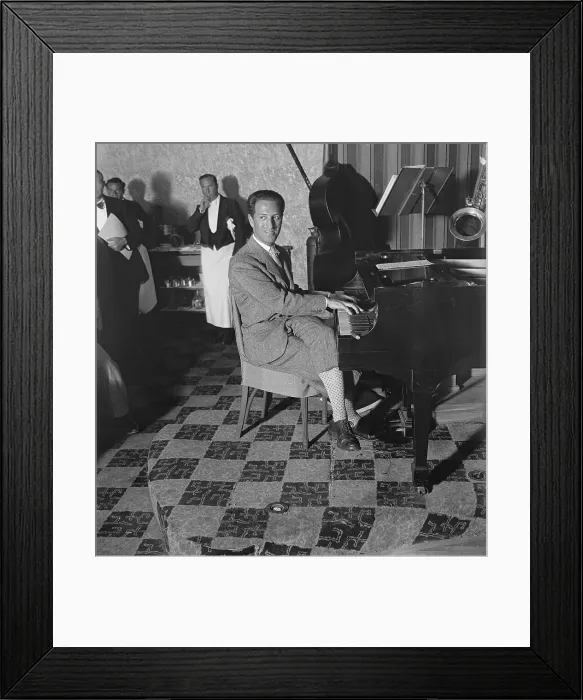 Framed Print : Gershwin Playing Piano Framed Print : Gershwin Playing Piano