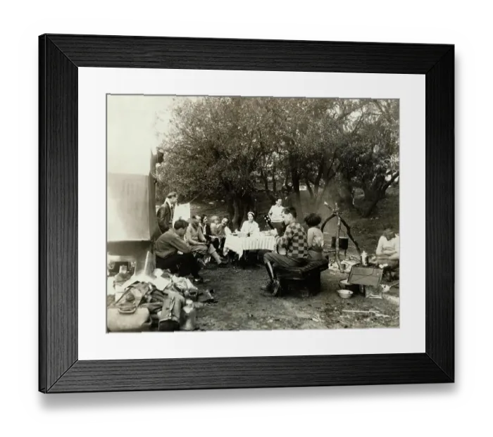 Framed Print : Informal Scene at Lindbergh Glider Camp Framed Print : Informal Scene at Lindbergh Glider Camp