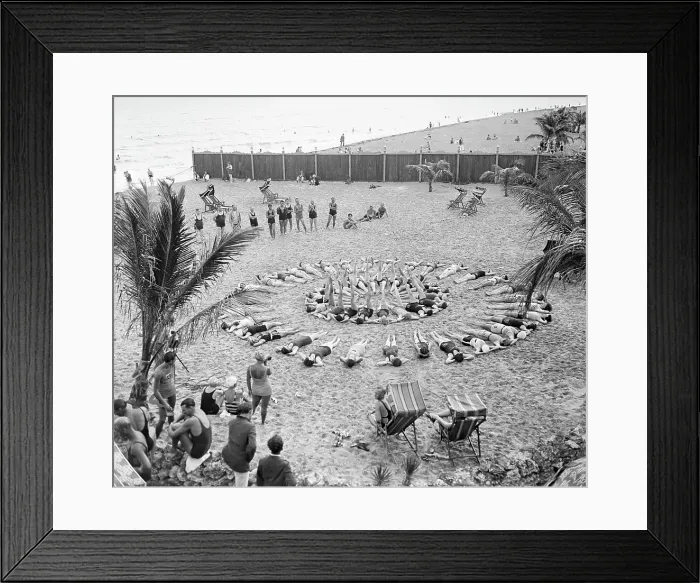 Framed Print : View Of Women On Ground;Flower Formation Framed Print : View Of Women On Ground;Flower Formation