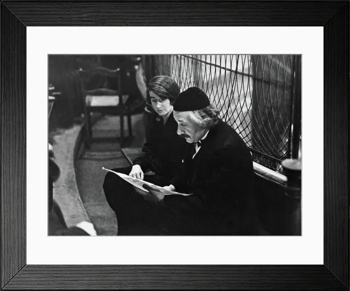Framed Print : Albert Einstein Sitting With Young Opera Singer