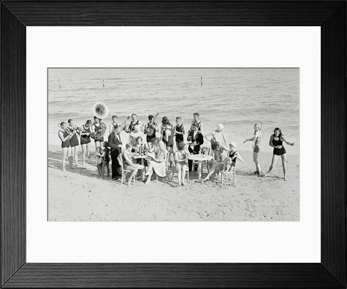 Framed Print : Jazz Party On The Beach In Miami Framed Print : Jazz Party On The Beach In Miami