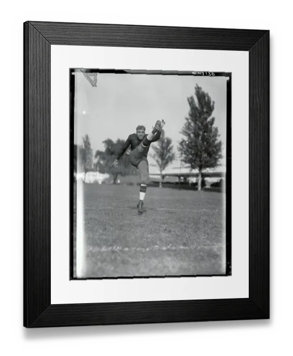 Framed Print : Allen Shapely Kicking Football Framed Print : Allen Shapely Kicking Football