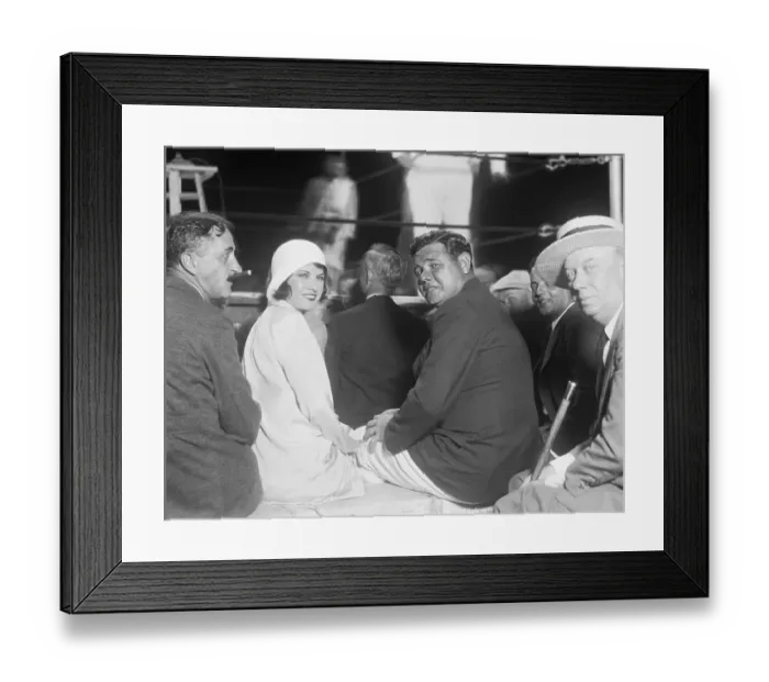 Framed Print : Babe Ruth and Wife at Boxing Match Framed Print : Babe Ruth and Wife at Boxing Match