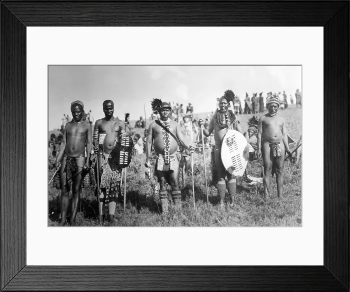 Framed Print : Zulu King with Advisors Framed Print : Zulu King with Advisors