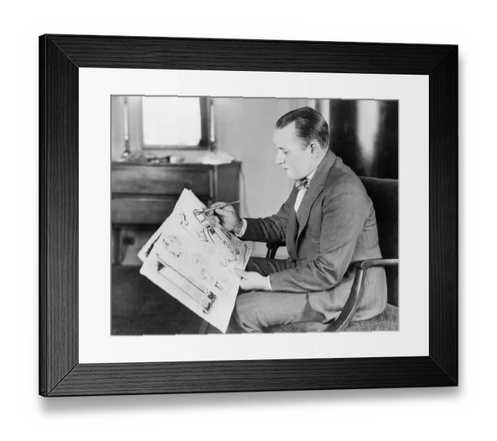 Framed Print : Robert Ripley Drawing Cartoon Framed Print : Robert Ripley Drawing Cartoon