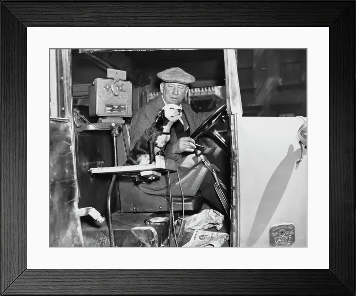 Framed Print : Cab Driver and Dog Framed Print : Cab Driver and Dog